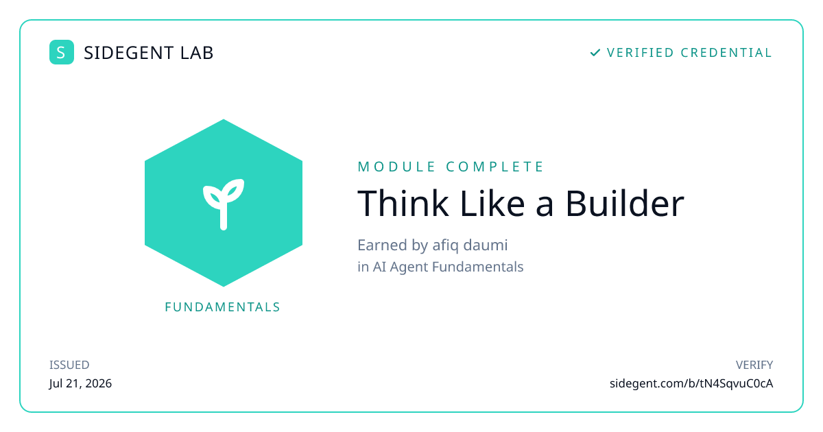 Think Like a Builder