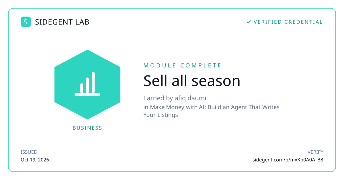 Sell all season