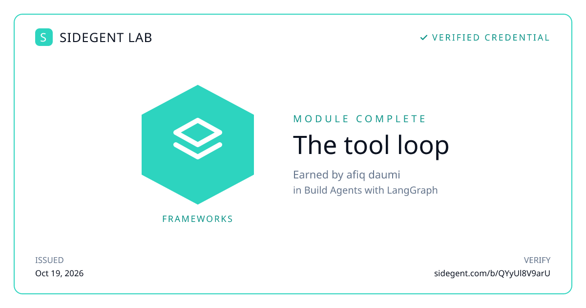 The tool loop