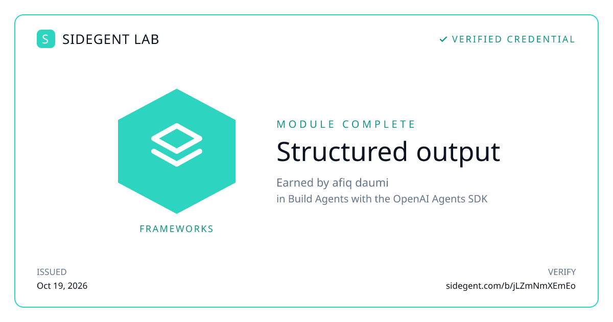 Structured output