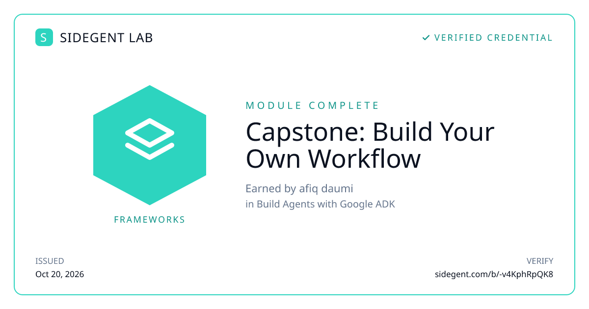 Capstone: Build Your Own Workflow