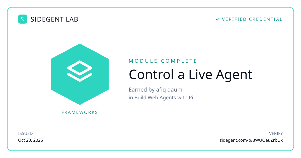 Control a Live Agent