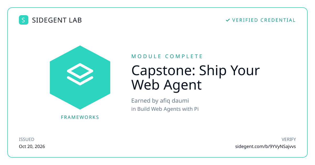 Capstone: Ship Your Web Agent