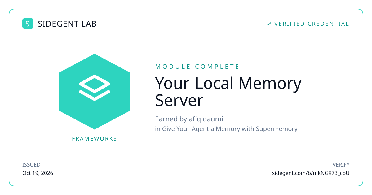 Your Local Memory Server