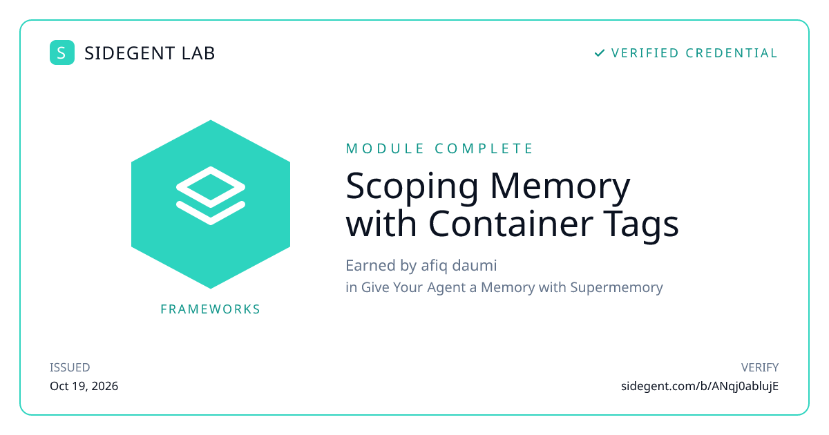 Scoping Memory with Container Tags