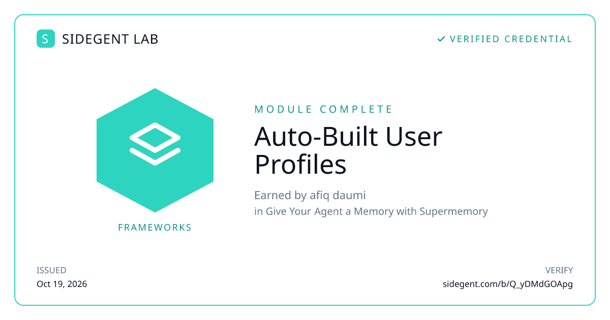 Auto-Built User Profiles
