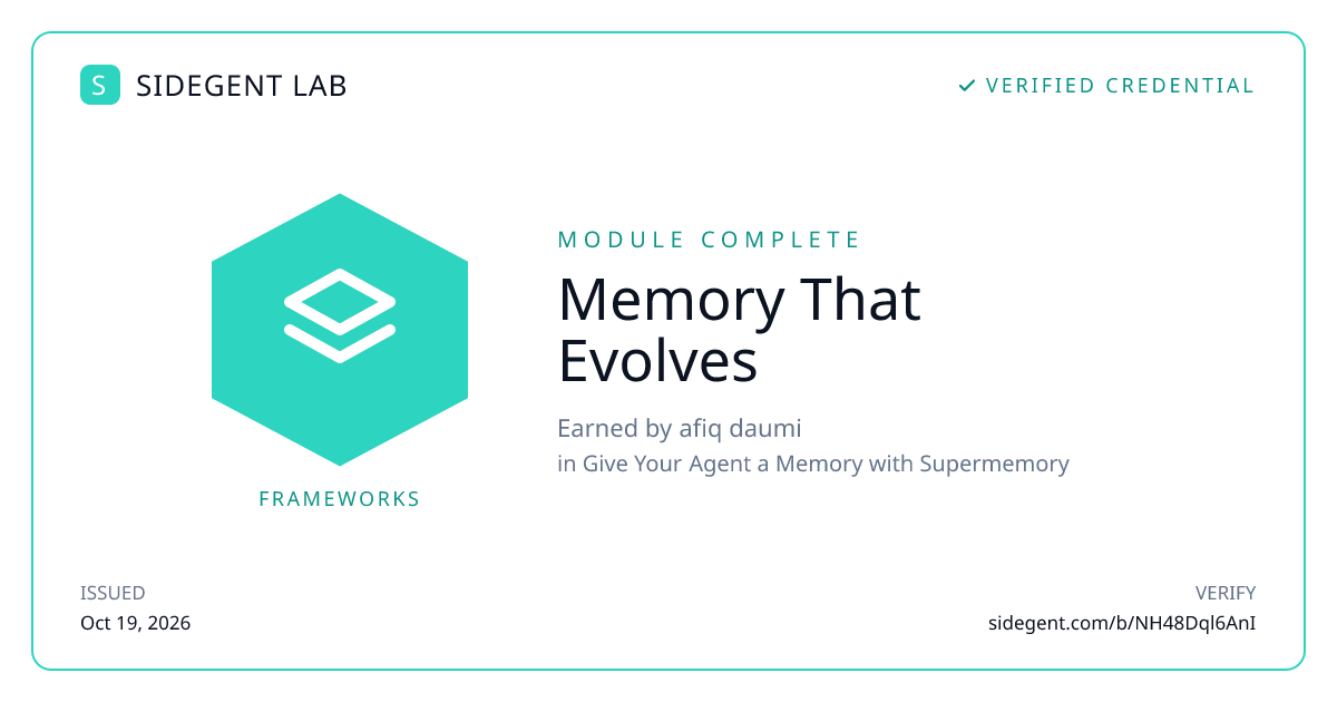 Memory That Evolves