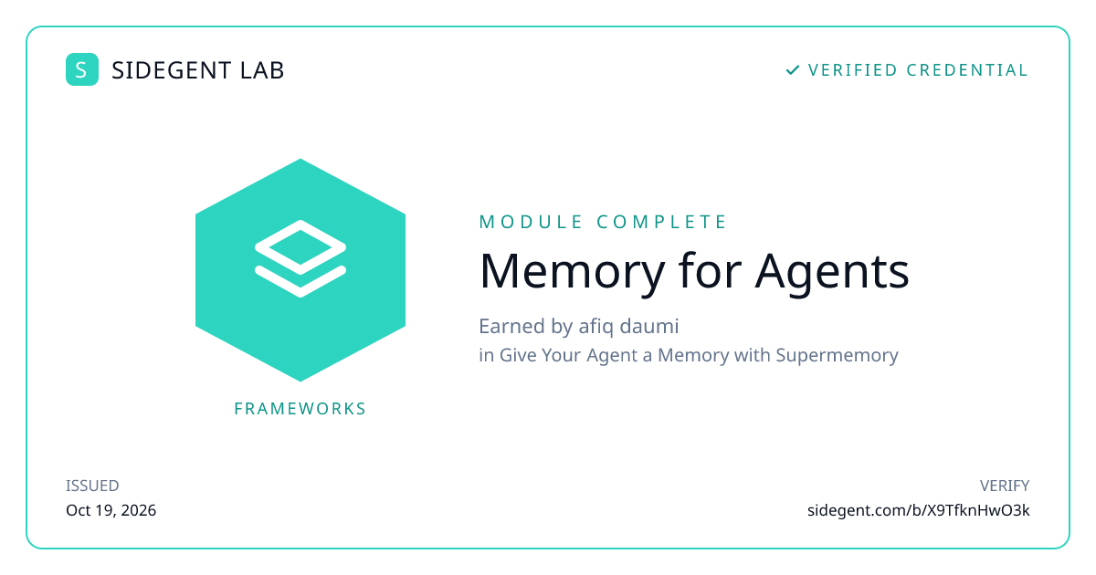 Memory for Agents