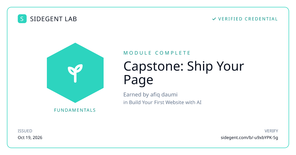 Capstone: Ship Your Page