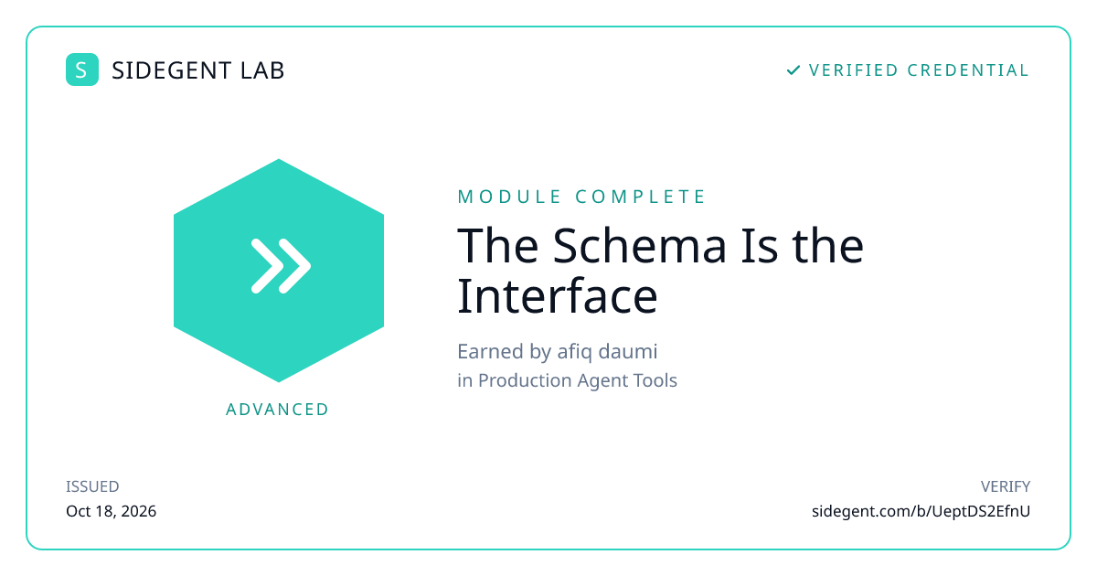 The Schema Is the Interface