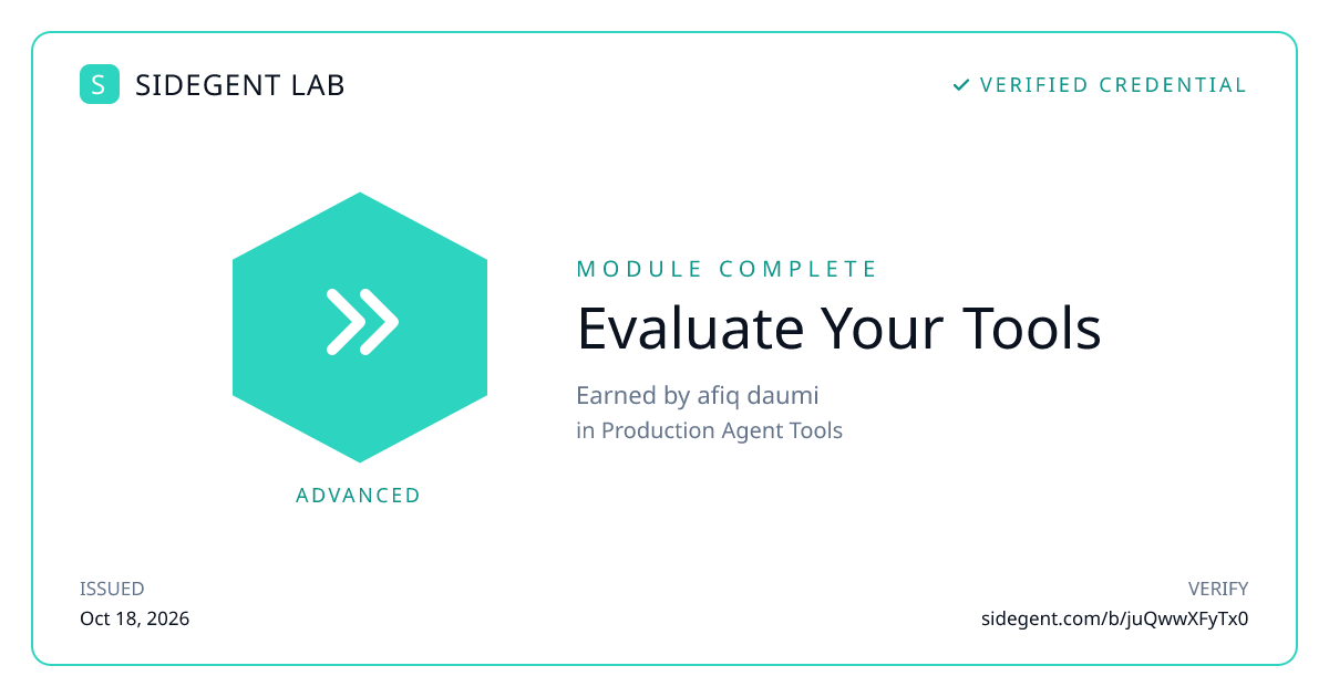 Evaluate Your Tools
