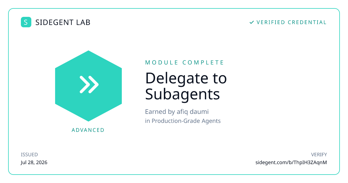 Delegate to Subagents