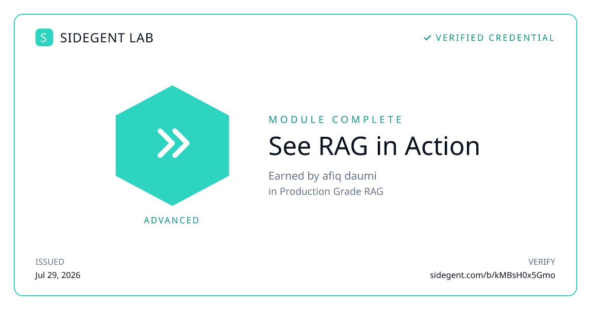 See RAG in Action