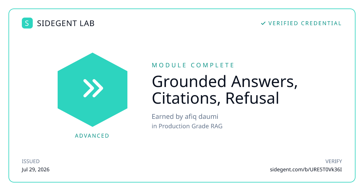Grounded Answers, Citations, Refusal