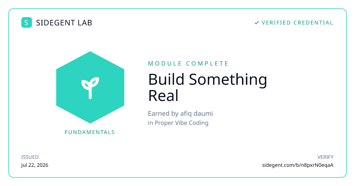Build Something Real