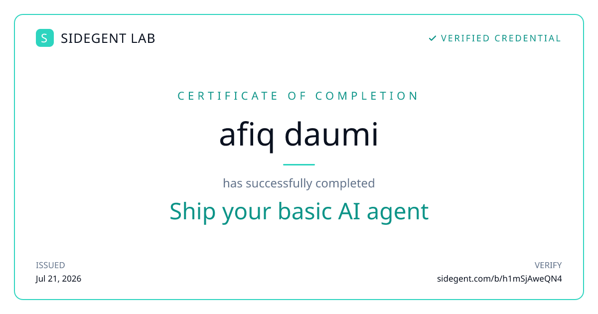 Certificate